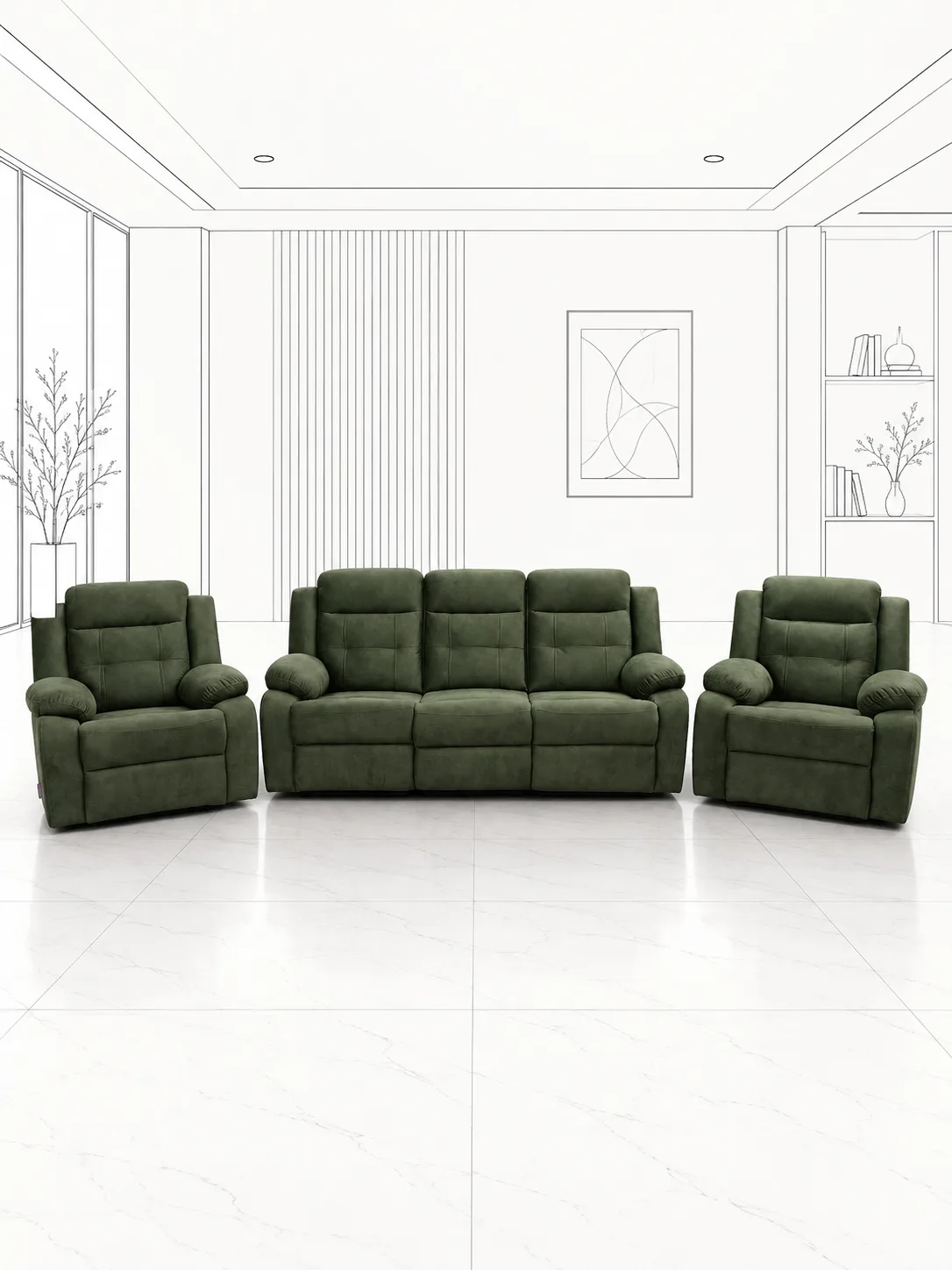 Olive Green Sofa