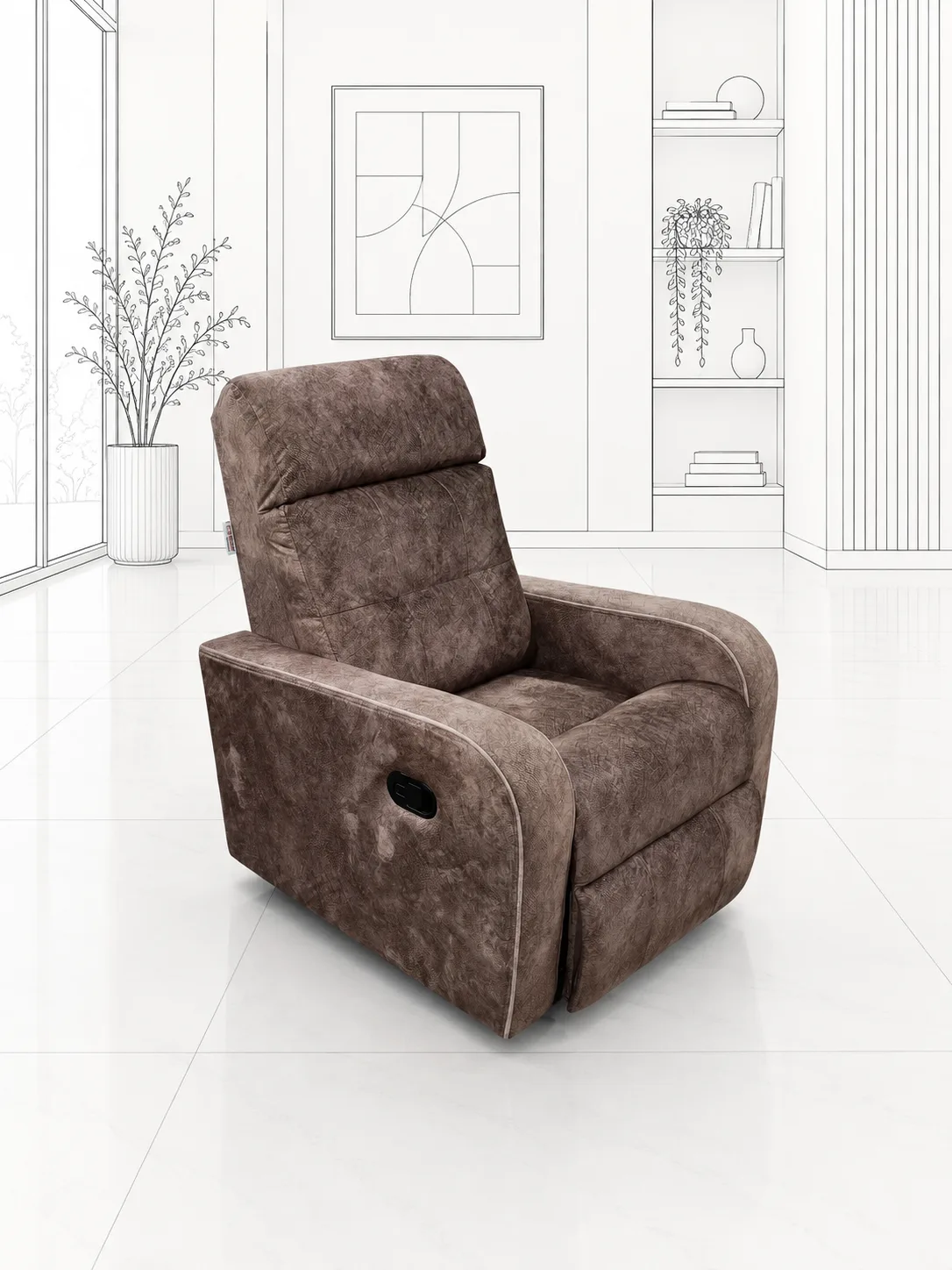 Taupe Recliner